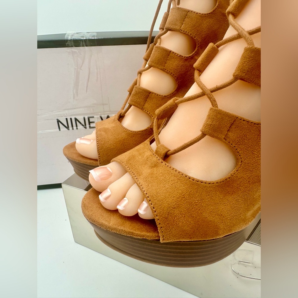 NINE WEST BEST Wedge Gladiator Lace-and-Zipper Sandals , #1 in Class & Show NEW